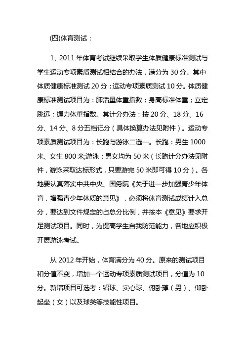 中考体育