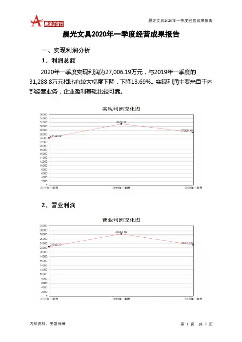 晨光文具2020年一季度经营成果报告
