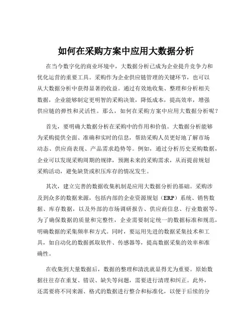 如何在采购方案中应用大数据分析