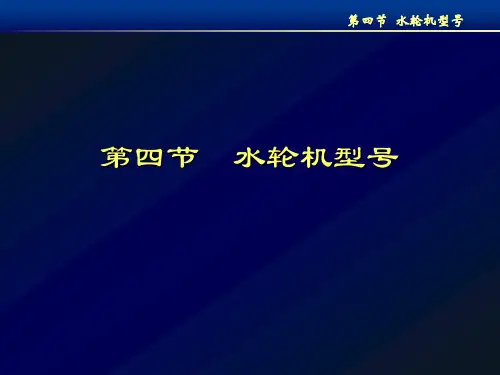 水轮机型号