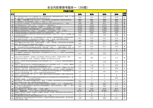 安全风险管理考题库