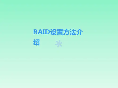 RAID配置方法介绍PPT课件