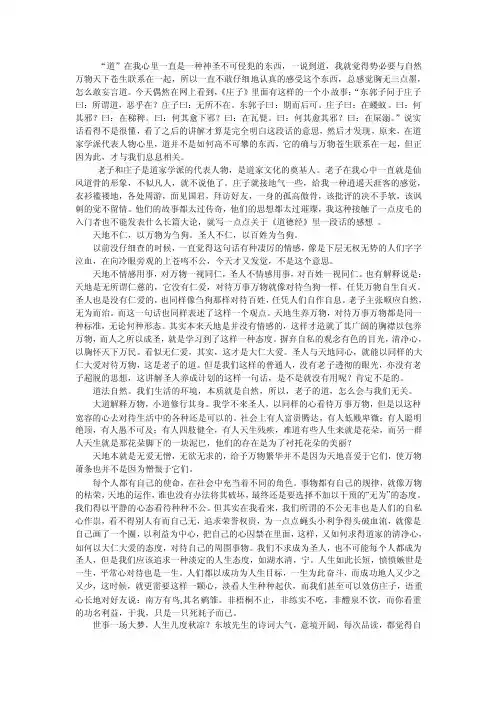道家思想及看法