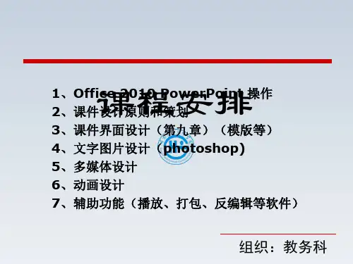 PPT2010 2003课件制作培训教程