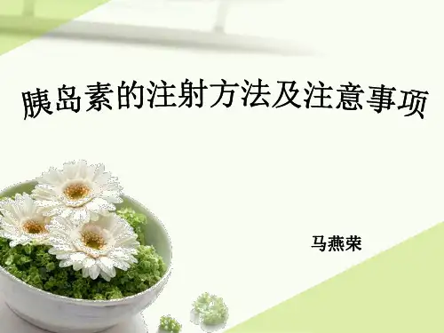 胰岛素的注射方法及技巧。ppt课件