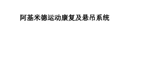 阿基米德运动康复及悬吊系统ppt课件