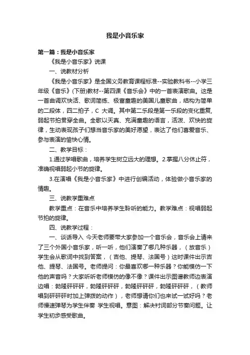 我是小音乐家