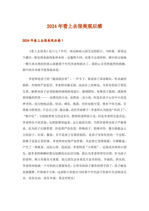 2024年看上去很美观后感_14