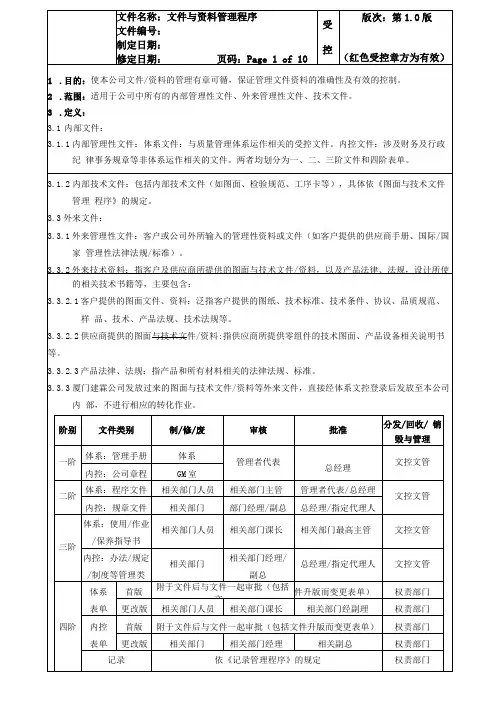 文件与资料管理程序