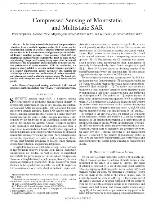 Compressed Sensing of Monostatic