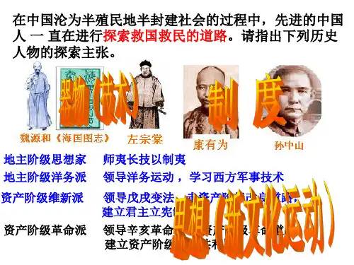 辛亥革命、新文化运动和五四运动