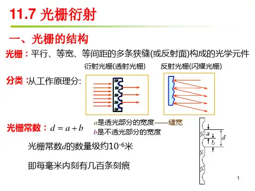 高中物理竞赛11.7 光栅衍射课件