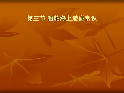 第三节 船舶海上避碰常识2