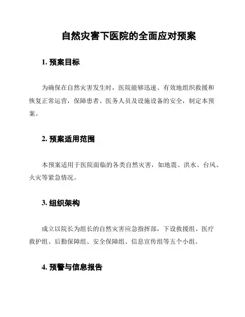 自然灾害下医院的全面应对预案