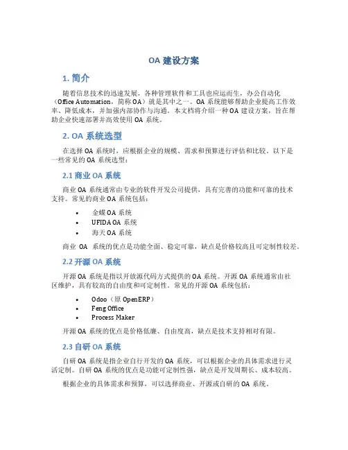 oa建设方案