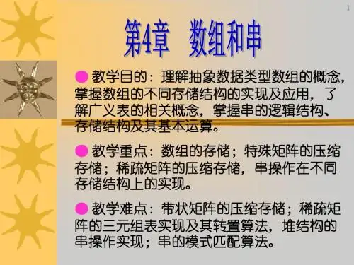 数据结构第4章数组和串