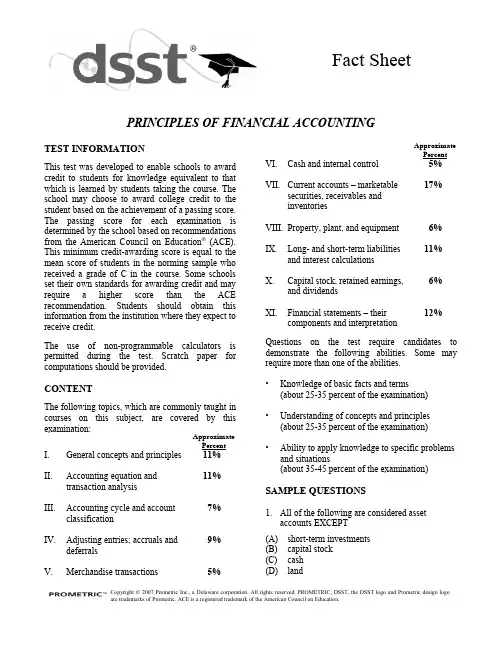 Principles of financial accounting