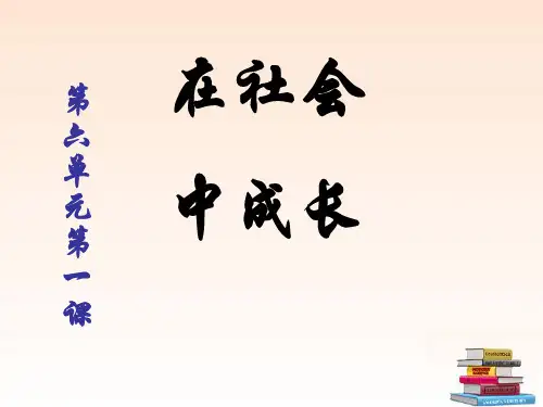 七年级历史与社会下册 在社会中成长课件 人教新课标版