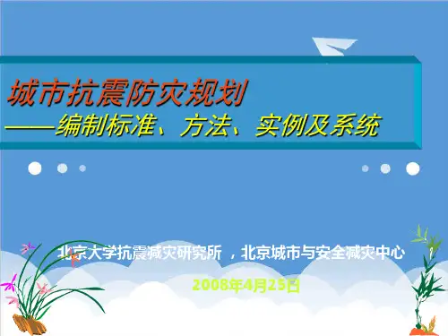 城市规划-城市抗震防灾规划的编制标准、方法与实例 精品