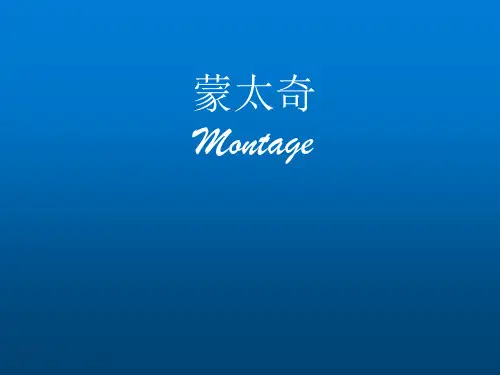 影视制作基础08蒙太奇概述