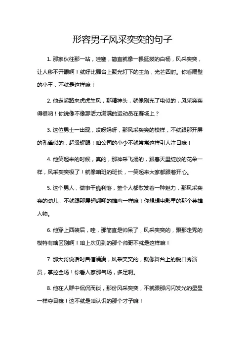 形容男子风采奕奕的句子
