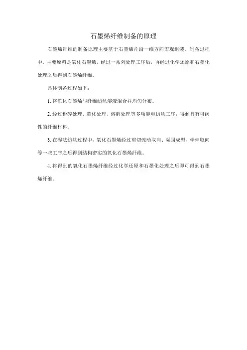 石墨烯纤维制备的原理
