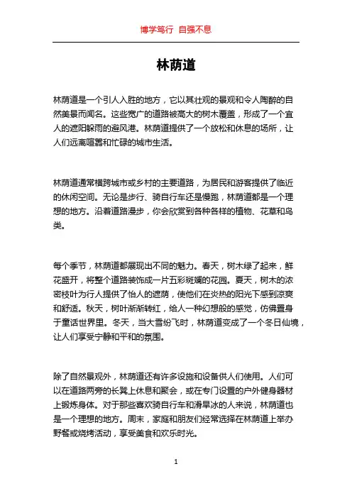 林荫道_精品文档