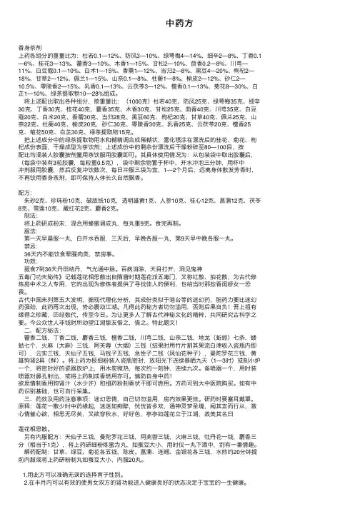 中药方——精选推荐