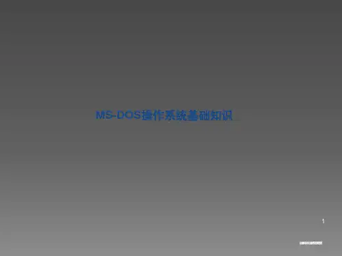 DOS系统介绍及DOS常用命令ppt课件