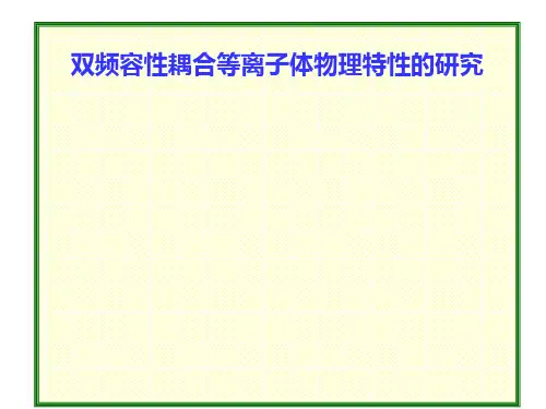 双频容性耦合等离子体物理特性的研究