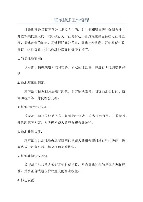 征地拆迁工作流程