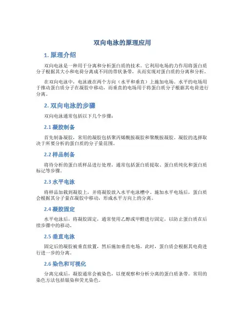 双向电泳的原理应用