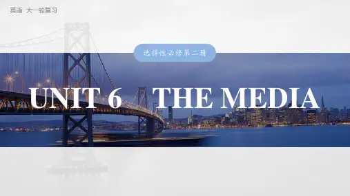 2025英语大一轮复习讲义北师大版 选择性必修第二册 UNIT 6 THE MEDIA