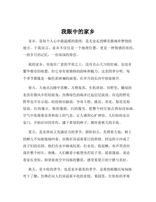 我眼中的家乡