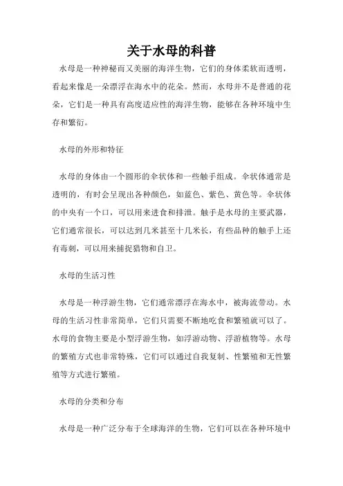 关于水母的科普