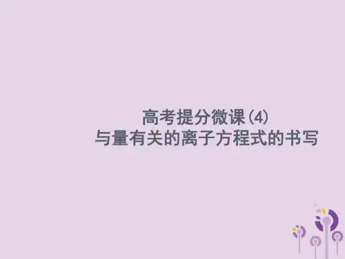 高考化学大一轮复习 高考提分微课(4)与量有关的离子方