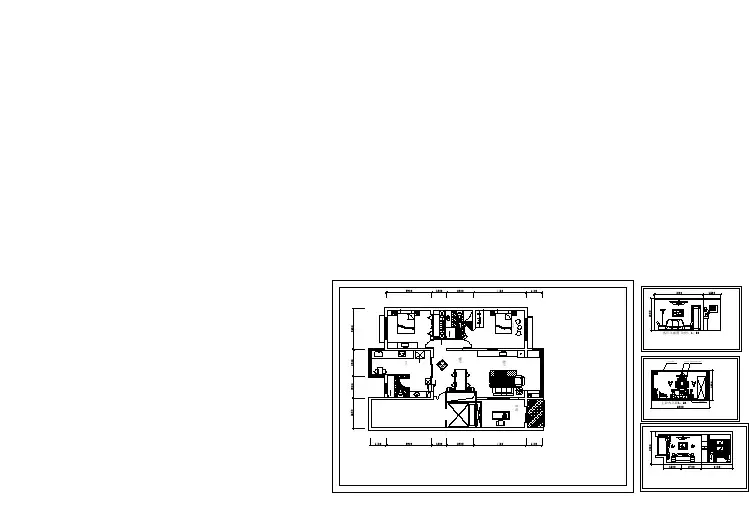 浙江省温岭市某乡镇自建别墅室内装修cad建筑施工图纸