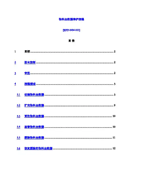 物料主数据维护流程v