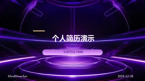 个人简历演示