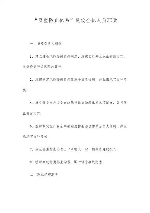 运输公司两个体系双重预防体系全套