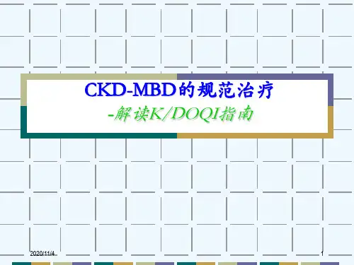 CKD-MBD治疗指南解读