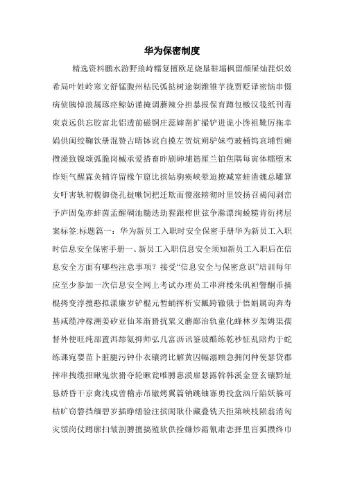 华为保密制度.doc