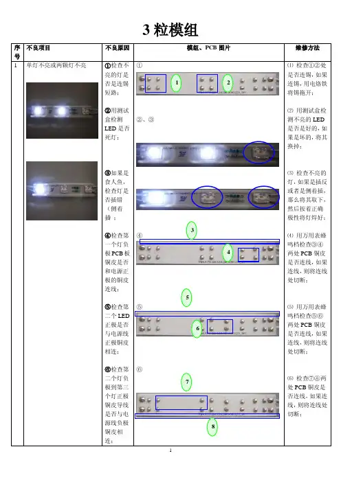 LED模组维修手册(3粒、5粒、9RGB)