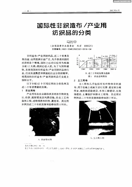 国际性非织造布／产业用纺织品的分类