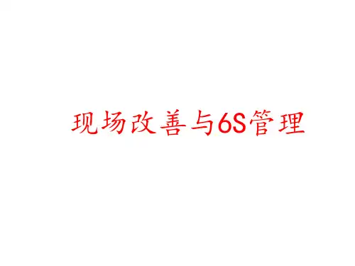 6S基础知识培训ppt课件