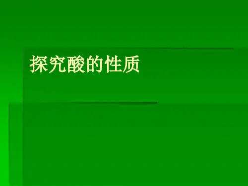人教版初中化学九年级下册 10.1 探究酸的化学性质 课件(20 张PPT)(共20张PPT)
