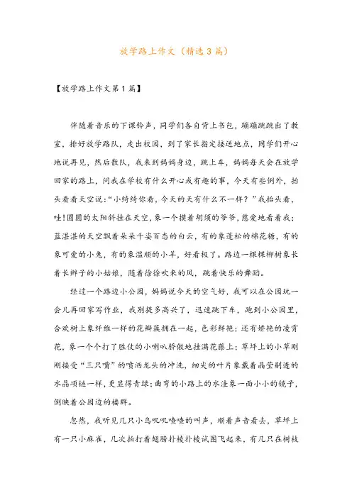 放学路上作文(精选3篇)