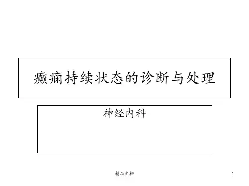 癫痫持续状态的诊断与处理