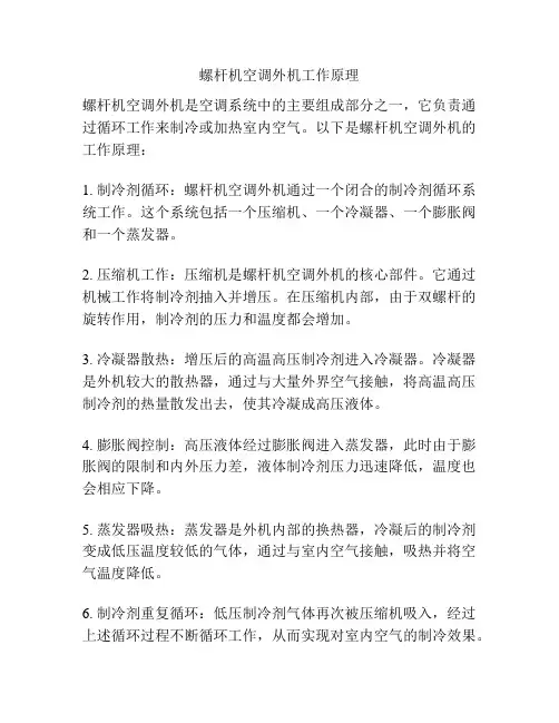 螺杆机空调外机工作原理