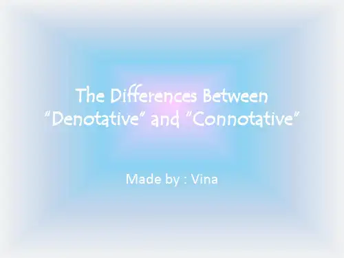 denotative and connotative